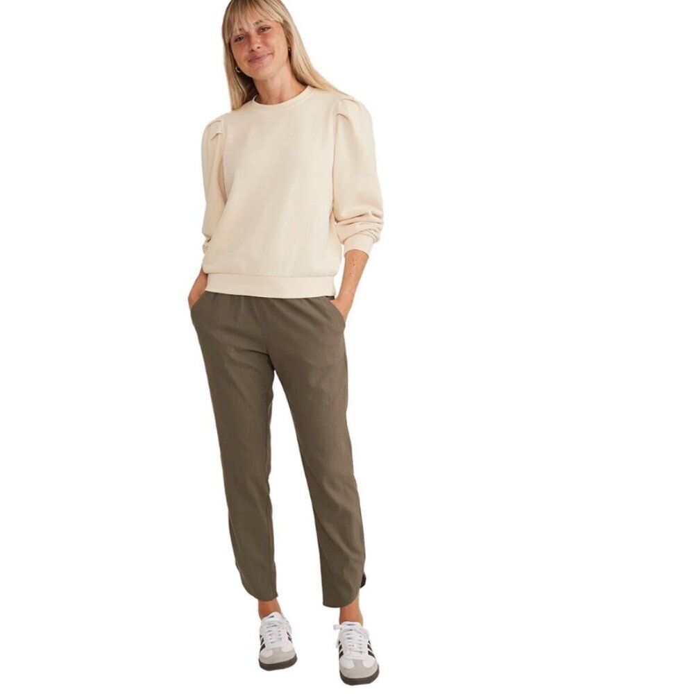 Marine Layer Women's Tencel Allison Pant in Dusty Olive Size Medium